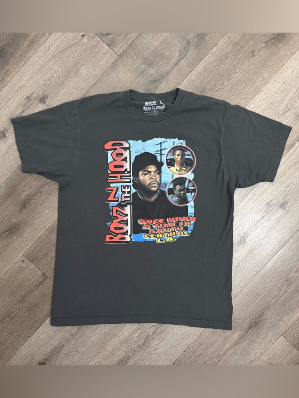 Boyz N The Hood Movie Shirt Adult Large Dark Gray Ripple Junction Ice Cube Tee